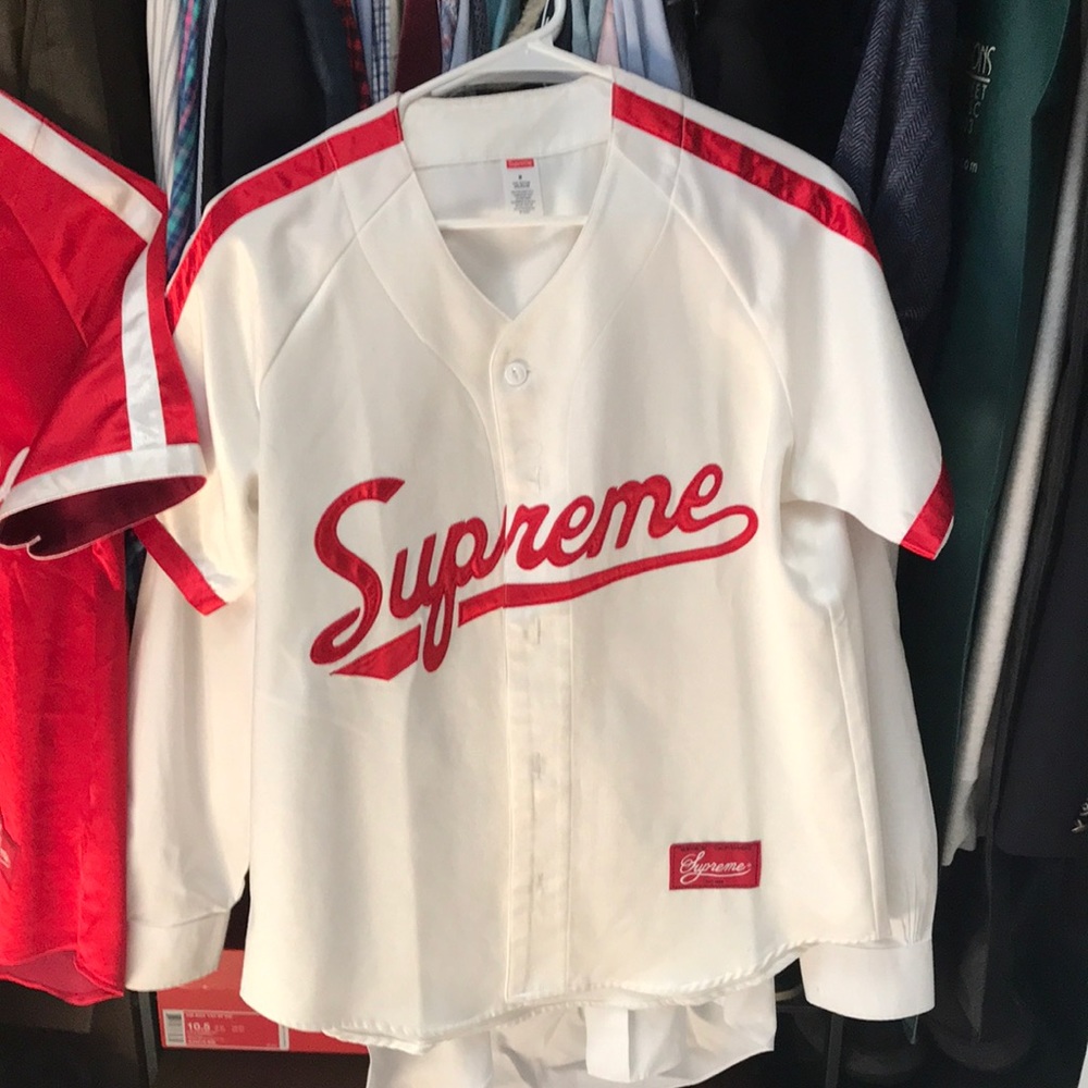 Supreme Satin Baseball Jersey